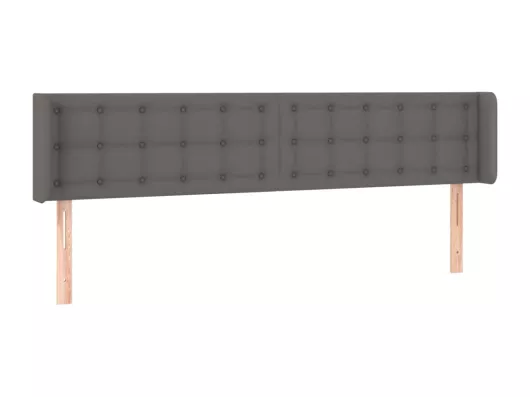 Kauf Unique LED Kopfteil Grau 163x16x78/88 cm Kunstleder 2025