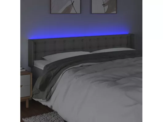 Kauf Unique LED Kopfteil Grau 163x16x78/88 cm Kunstleder 2025