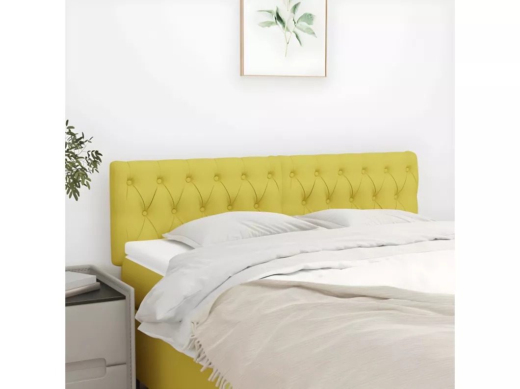 Kauf Unique Kopfteile 2 Stk. Grün 72x7x78/88 cm Stoff