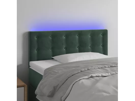 Kauf Unique LED Kopfteil Dunkelgrün 100x5x78/88 cm Samt