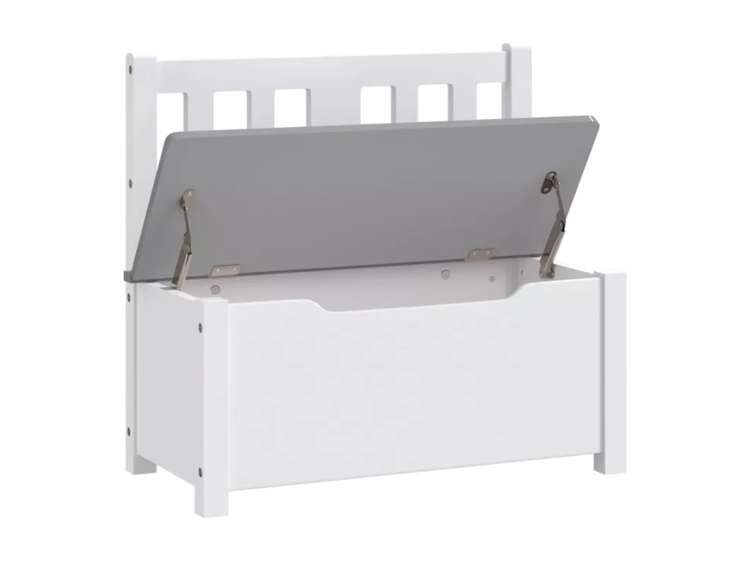 Kauf Unique Kinderbank mit Stauraum Weiß und Grau 60x30x55 cm MDF Meist gekauft