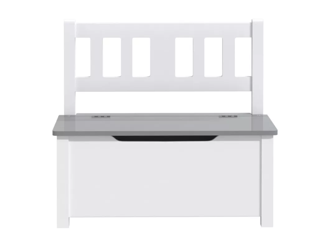 Kauf Unique Kinderbank mit Stauraum Weiß und Grau 60x30x55 cm MDF Meist gekauft