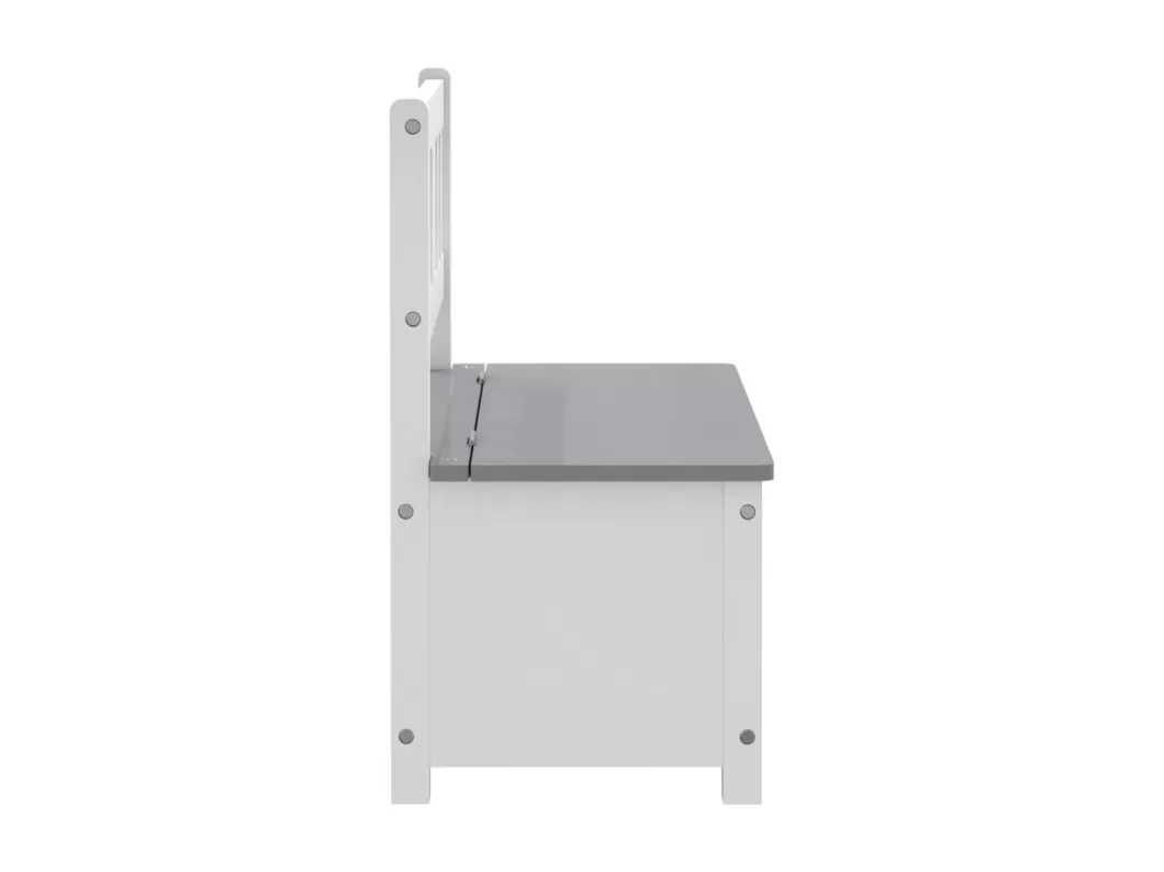 Kauf Unique Kinderbank mit Stauraum Weiß und Grau 60x30x55 cm MDF Meist gekauft