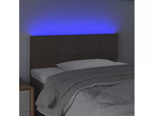 Kauf Unique LED Kopfteil Taupe 80x5x78/88 cm Stoff Fabrikpreis