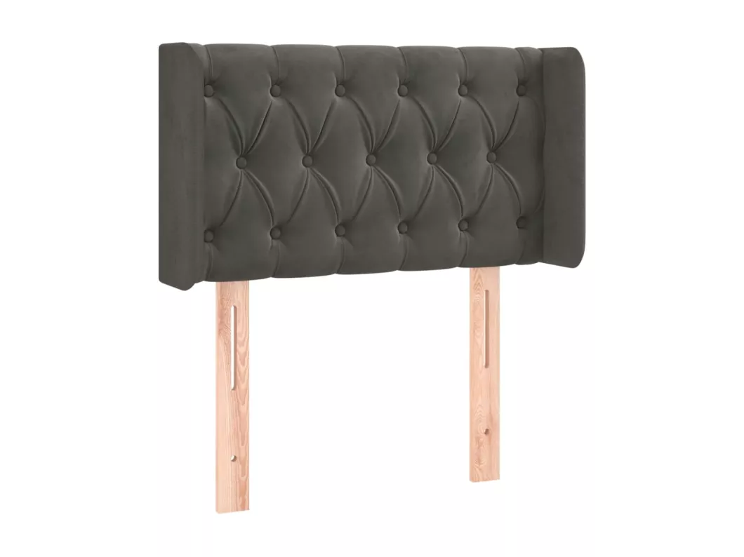 Kauf Unique LED Kopfteil Dunkelgrau 83x16x78/88 cm Samt Günstig kaufen
