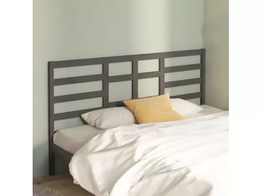 Kauf Unique Bett-Kopfteil Grau 186x4x104 cm Massivholz Kiefer