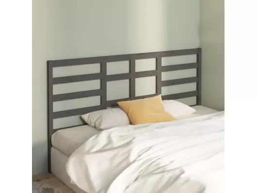 Kauf Unique Bett-Kopfteil Grau 186x4x104 cm Massivholz Kiefer Flash Sale