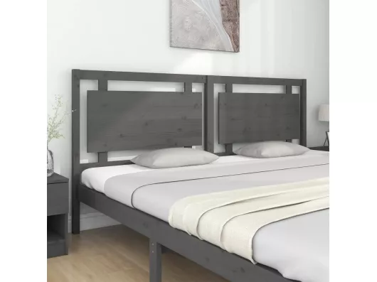 Kauf Unique Kopfteil Grau 205,5x4x100 cm Massivholz Kiefer Online Shopping