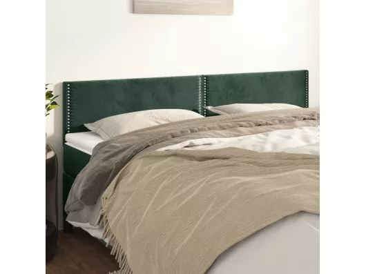 Kauf Unique Kopfteile 2 Stk. Dunkelgrün 100x5x78/88 cm Samt Osterangebot
