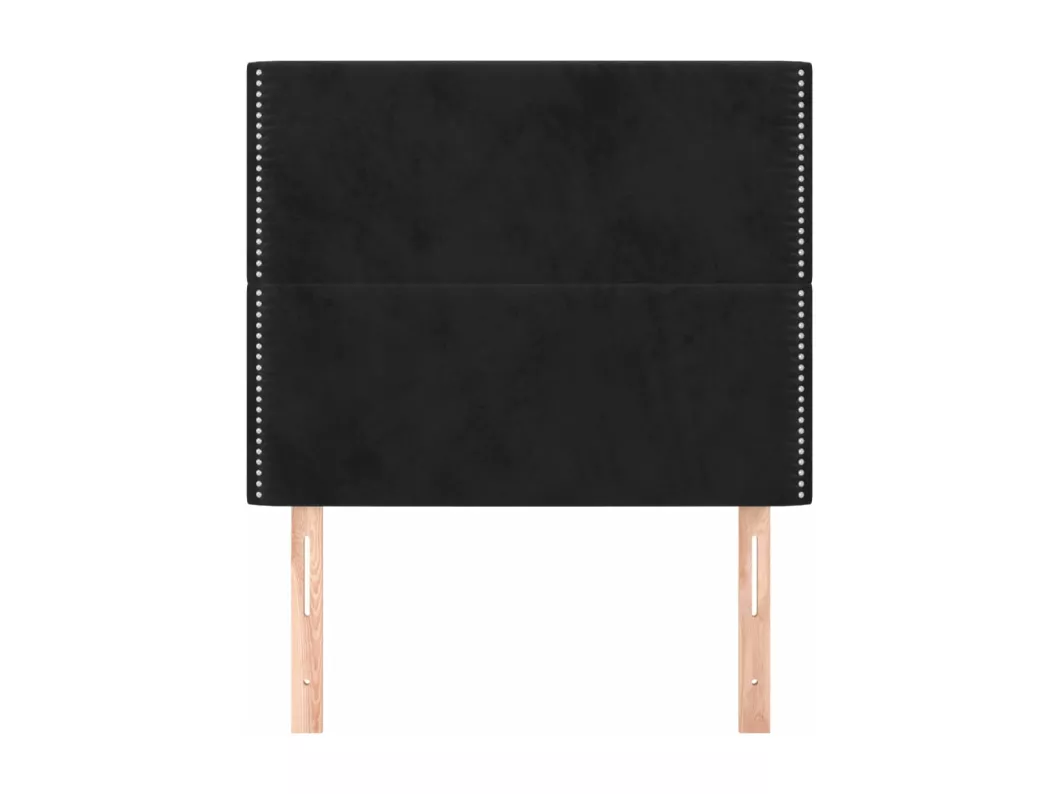 Kauf Unique Kopfteile 2 Stk. Schwarz 100x5x78/88 cm Samt Valentinstagsangebot
