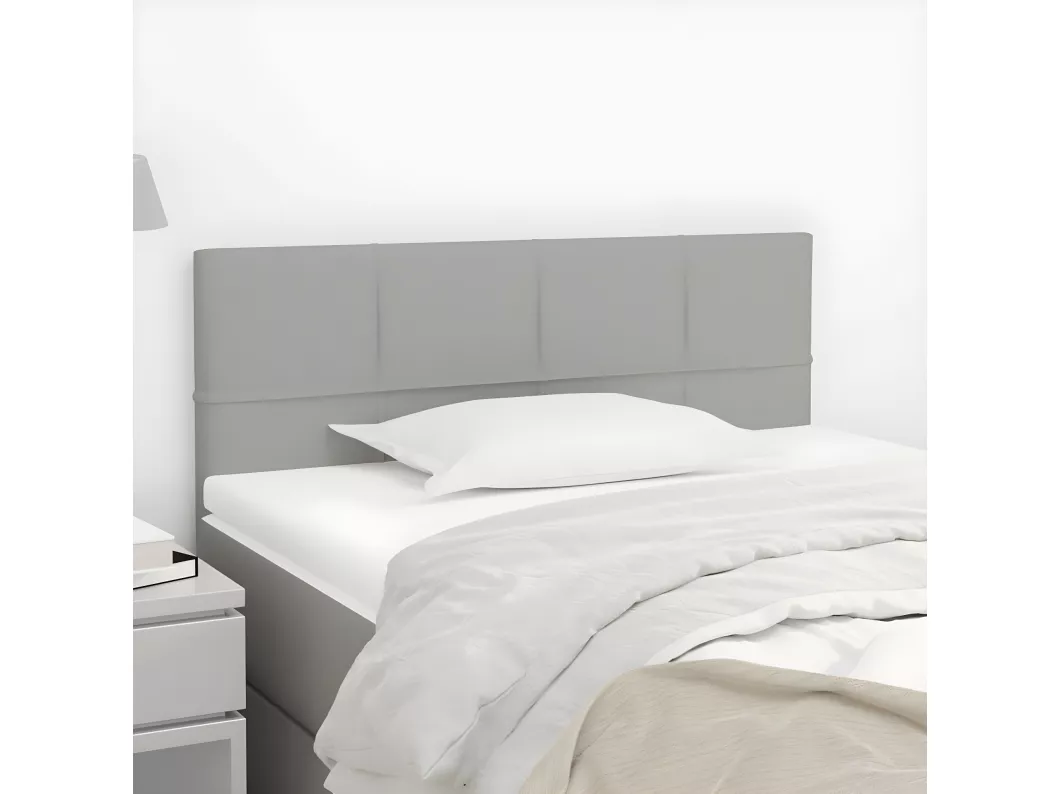 Kauf Unique Kopfteil Hellgrau 90x5x78/88 cm Stoff Online Outlet
