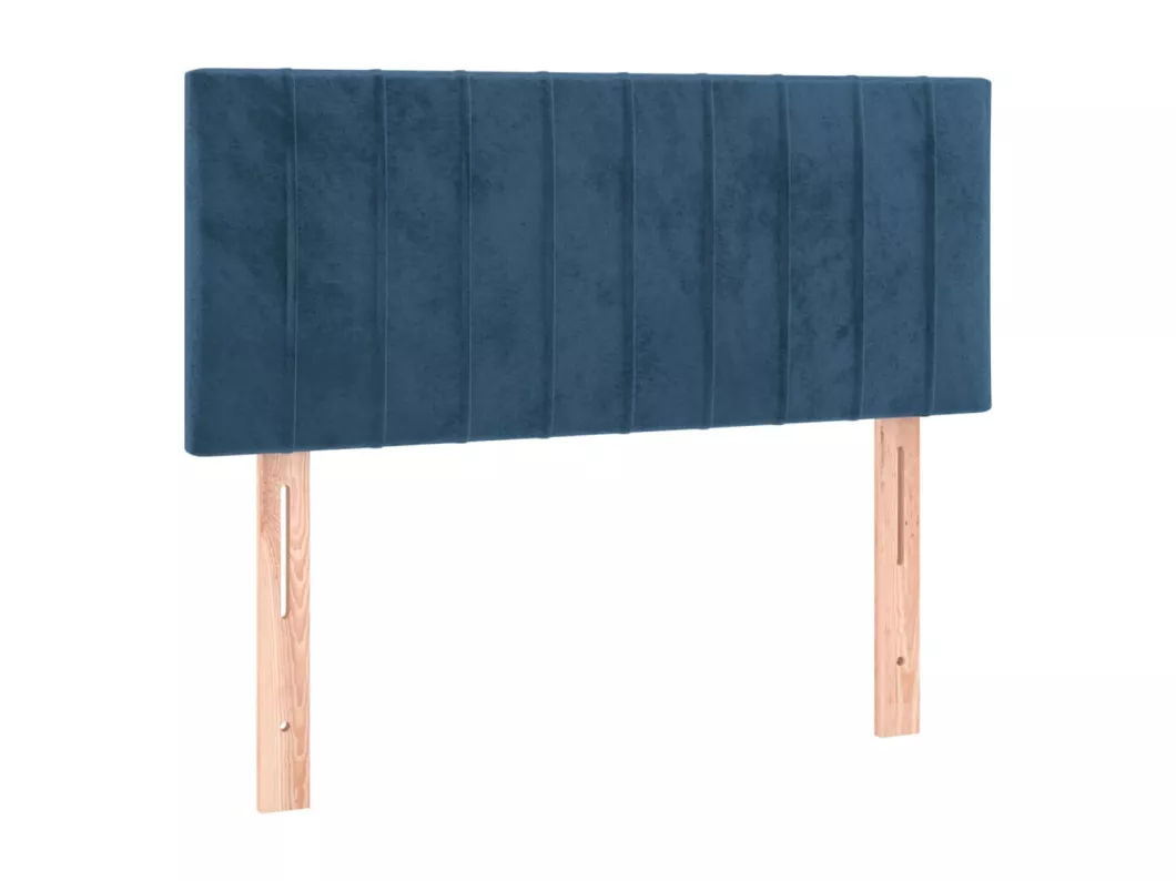 Kauf Unique LED Kopfteil Dunkelblau 80x5x78/88 cm Samt Zeitlich begrenztes Angebot