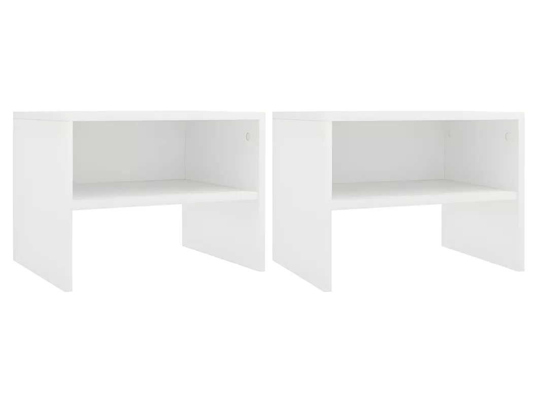 Kauf Unique Nachttische 2 Stk. Weiß 40x30x30 cm Holzwerkstoff Exklusive Angebote