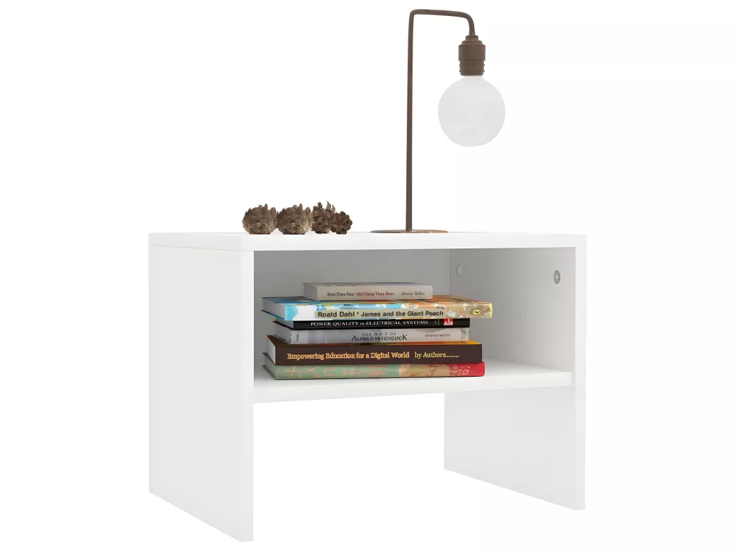 Kauf Unique Nachttische 2 Stk. Weiß 40x30x30 cm Holzwerkstoff Exklusive Angebote