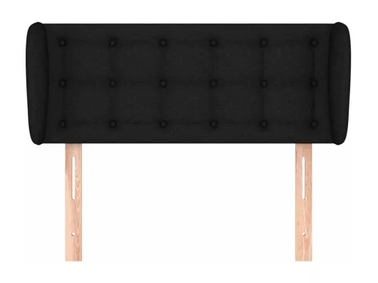 Kauf Unique Kopfteil mit Ohren Schwarz 83x23x78/88 cm Stoff Räumungsverkauf
