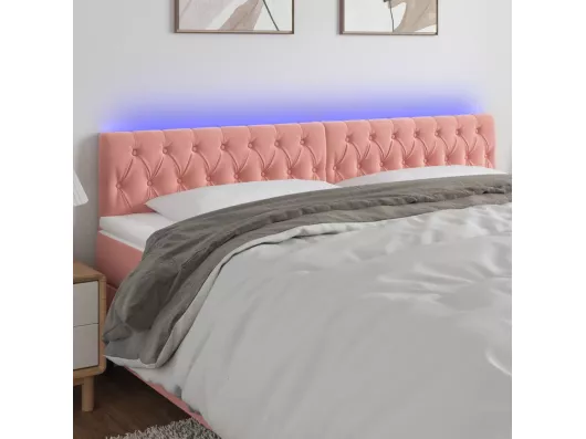 Kauf Unique LED Kopfteil Rosa 180x7x78/88 cm Samt