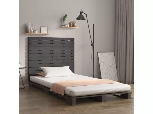 Kauf Unique Wand-Kopfteil Grau 96x3x91,5 cm Massivholz Kiefer