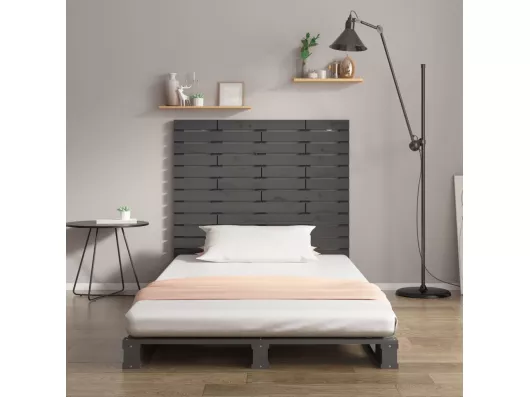 Kauf Unique Wand-Kopfteil Grau 96x3x91,5 cm Massivholz Kiefer Super Sparpreis