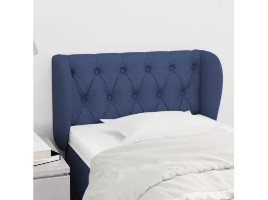 Kauf Unique Kopfteil mit Ohren Blau 83x23x78/88 cm Stoff