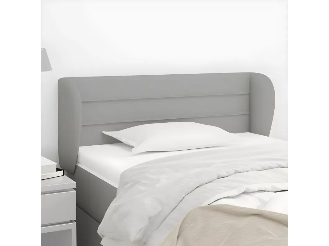 Kauf Unique Kopfteil mit Ohren Hellgrau 83x23x78/88 cm Stoff