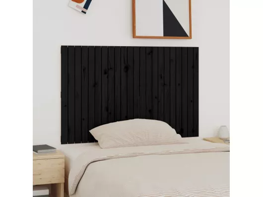 Kauf Unique Wand-Kopfteil Schwarz 140x3x90 cm Massivholz Kiefer