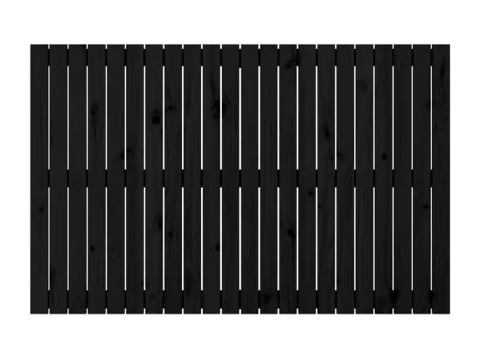 Kauf Unique Wand-Kopfteil Schwarz 140x3x90 cm Massivholz Kiefer Letzte 2 Tage