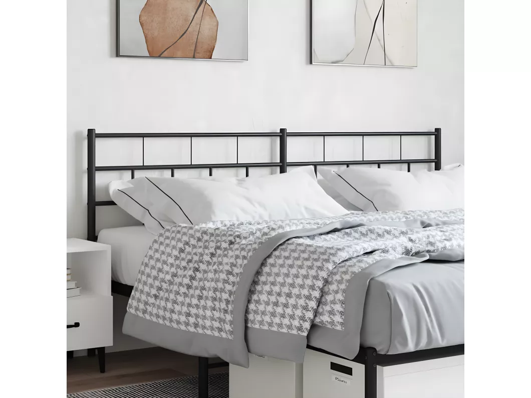 Kauf Unique Kopfteil Metall Schwarz 160 cm Bis zu 50% Rabatt