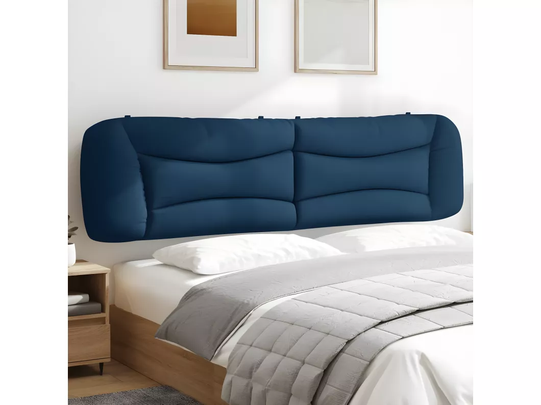 Kauf Unique Kopfteil-Kissen Blau 200 cm Stoff