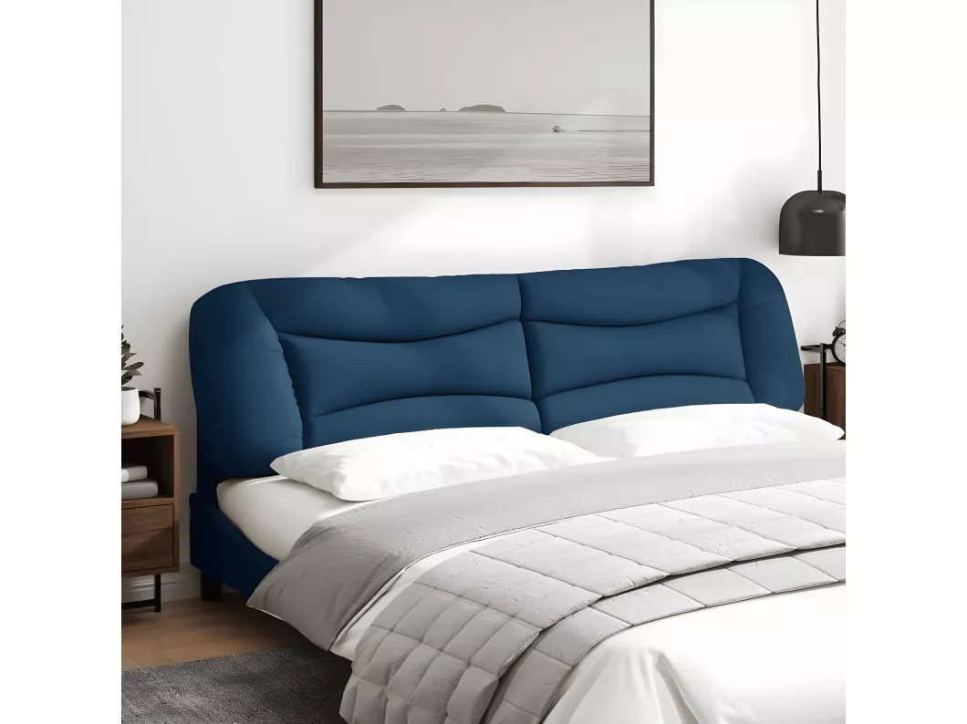 Kauf Unique Kopfteil-Kissen Blau 200 cm Stoff Bis zu 65% Rabatt