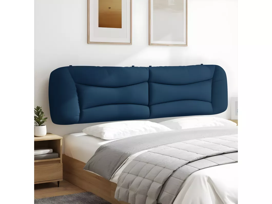 Kauf Unique Kopfteil-Kissen Blau 200 cm Stoff Bis zu 65% Rabatt
