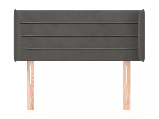 Kauf Unique Kopfteil mit Ohren Dunkelgrau 93x16x78/88 cm Samt Vierteljährliche Förderung