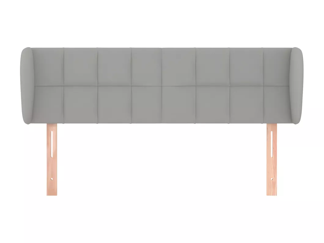 Kauf Unique Kopfteil mit Ohren Hellgrau 147x23x78/88 cm Stoff Bis zu 55% Rabatt