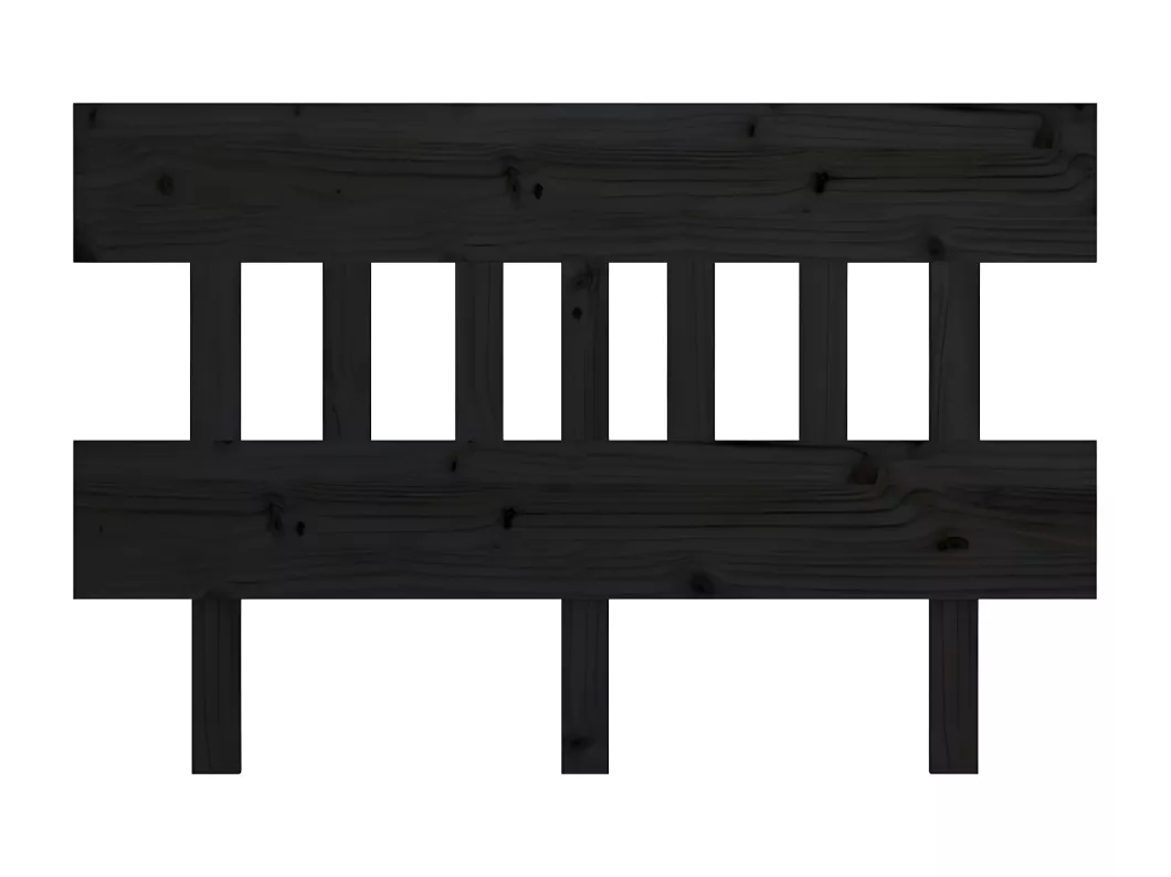 Kauf Unique Kopfteil Schwarz 123,5x3x81 cm Massivholz Kiefer Super Rabatt