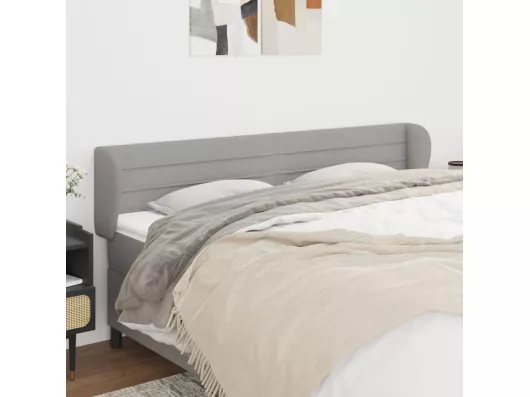 Kauf Unique Kopfteil mit Ohren Hellgrau 163x23x78/88 cm Stoff Riesige Rabatte