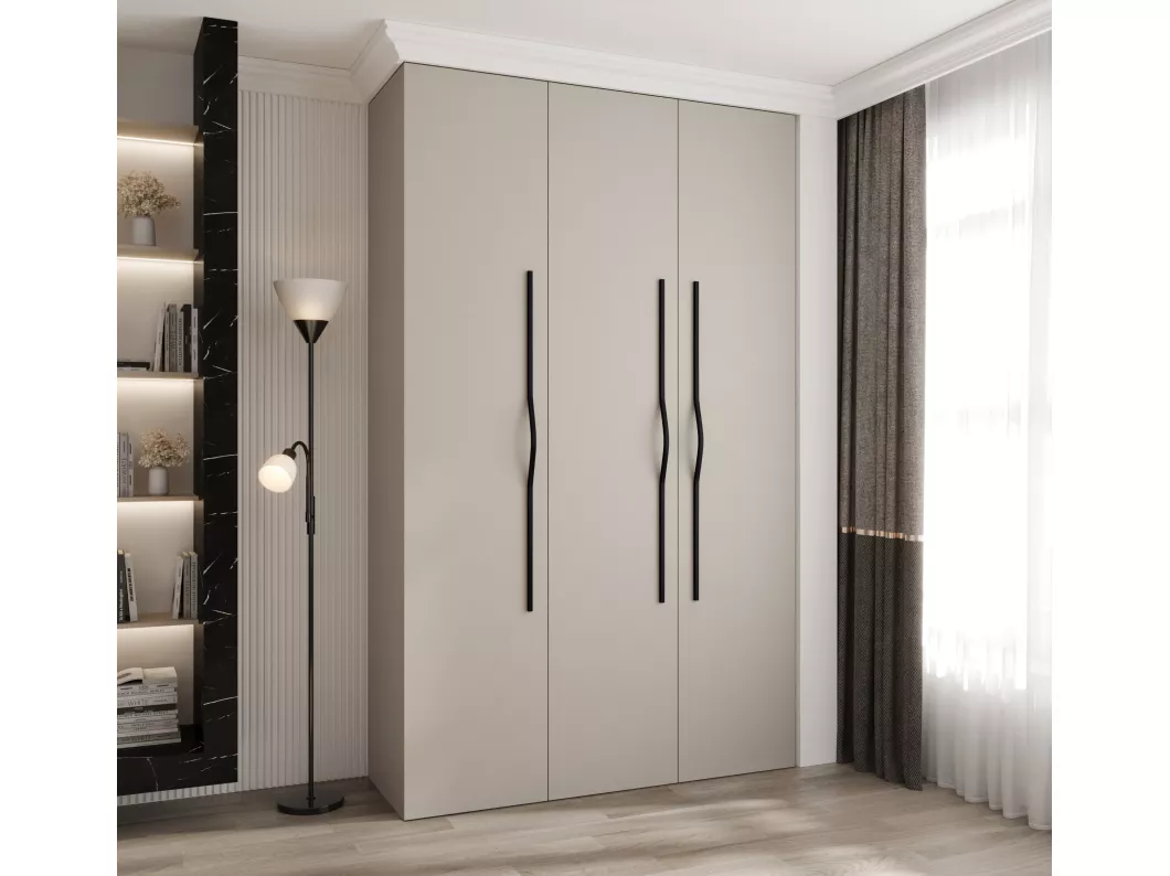 Kauf Unique Drehtürenschrank Como 2 245,5/150/40 3-türig (Kaschmir/Schwarz) Black Friday Preise