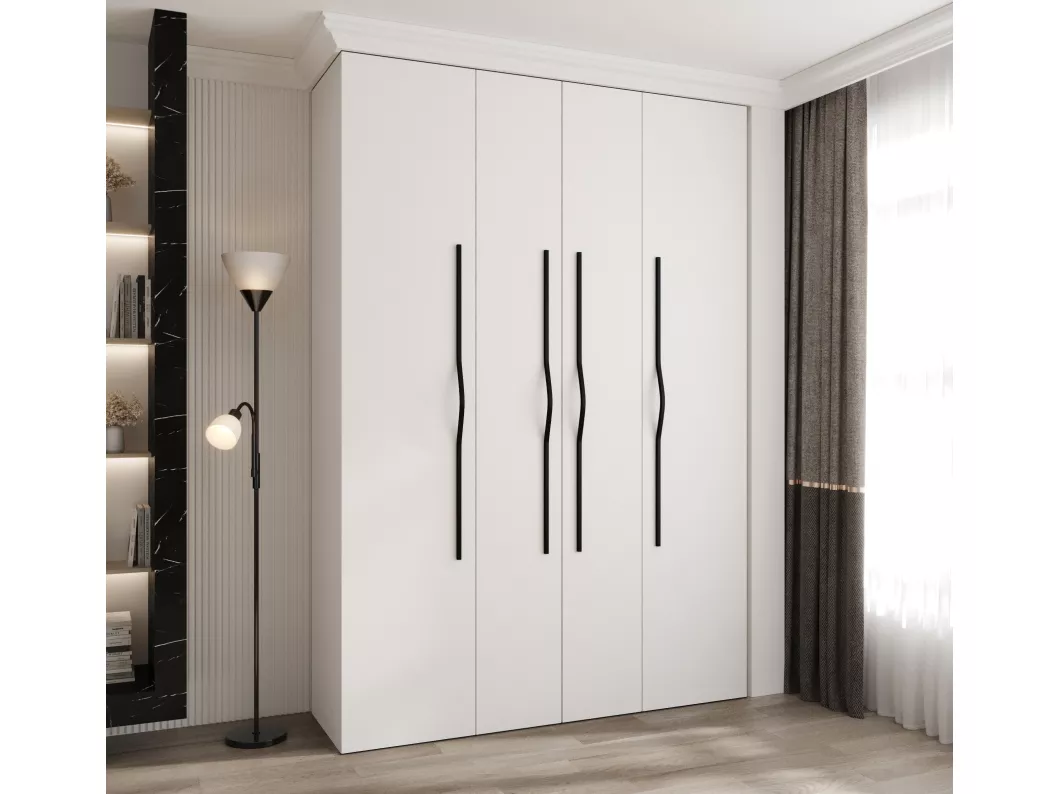 Kauf Unique Drehtürenschrank Como 2 245,5/170/50 4-türig (Weiß/Schwarz) zollfrei