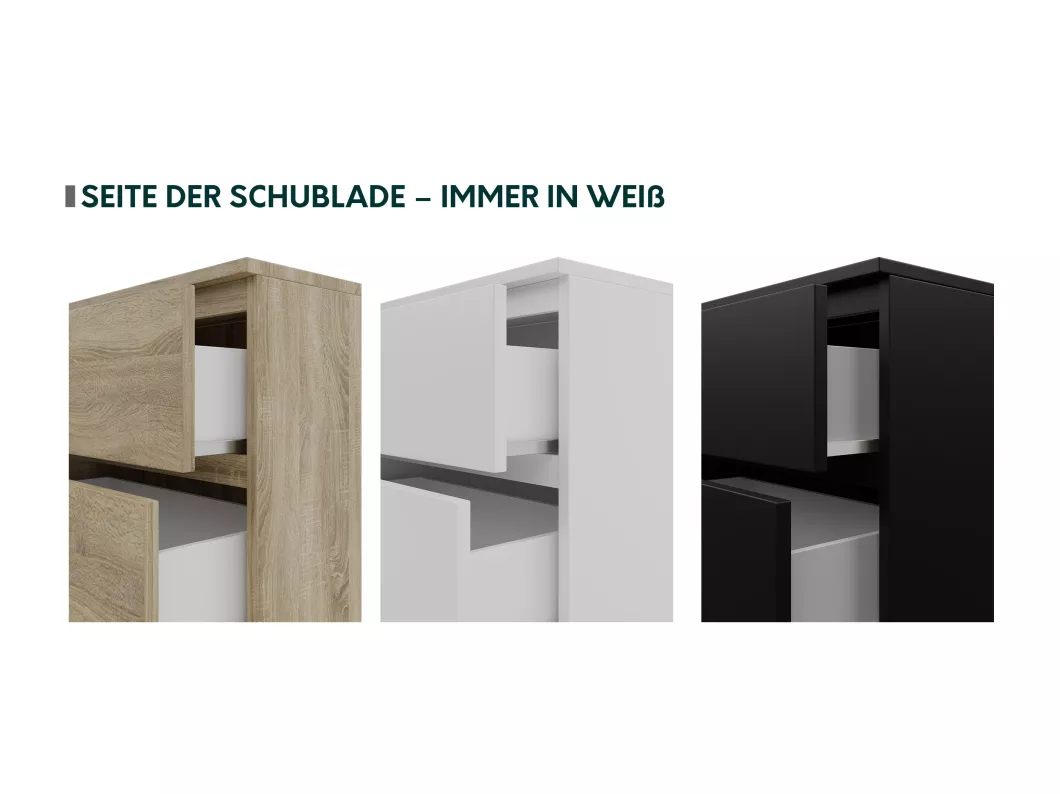 Kauf Unique Kommode mit 6 Schubladen - 120x30x77 cm - Schwarz - Malwa M6 120 50% Rabatt für begrenzte Zeit