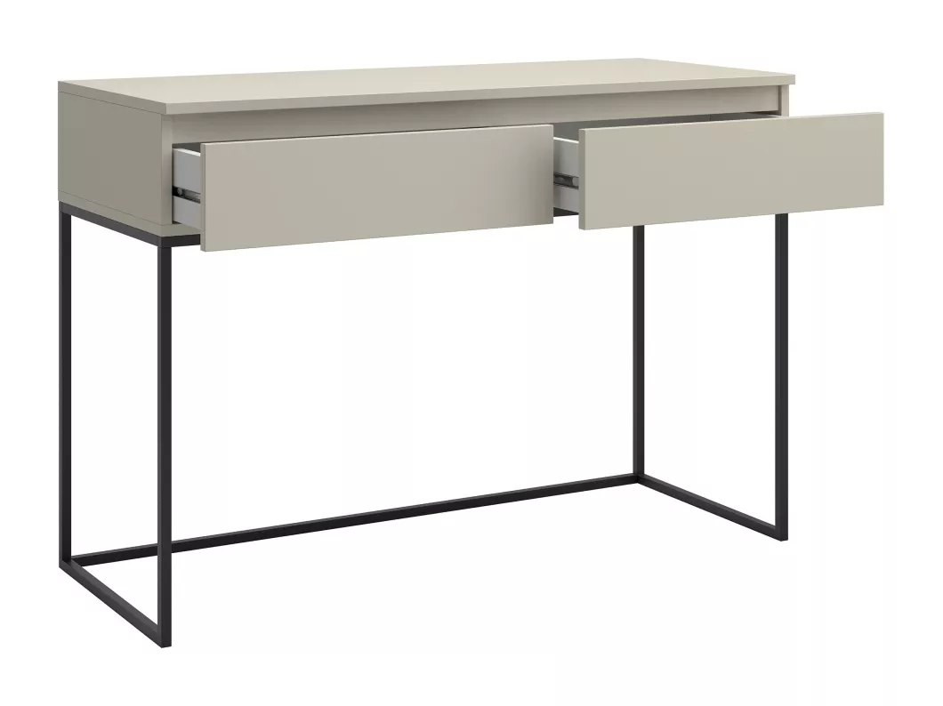 Kauf Unique Schminktisch Schreibtisch - Graubeige mit schwarzem Metallgestell - 120 cm - BEMMI Angebote
