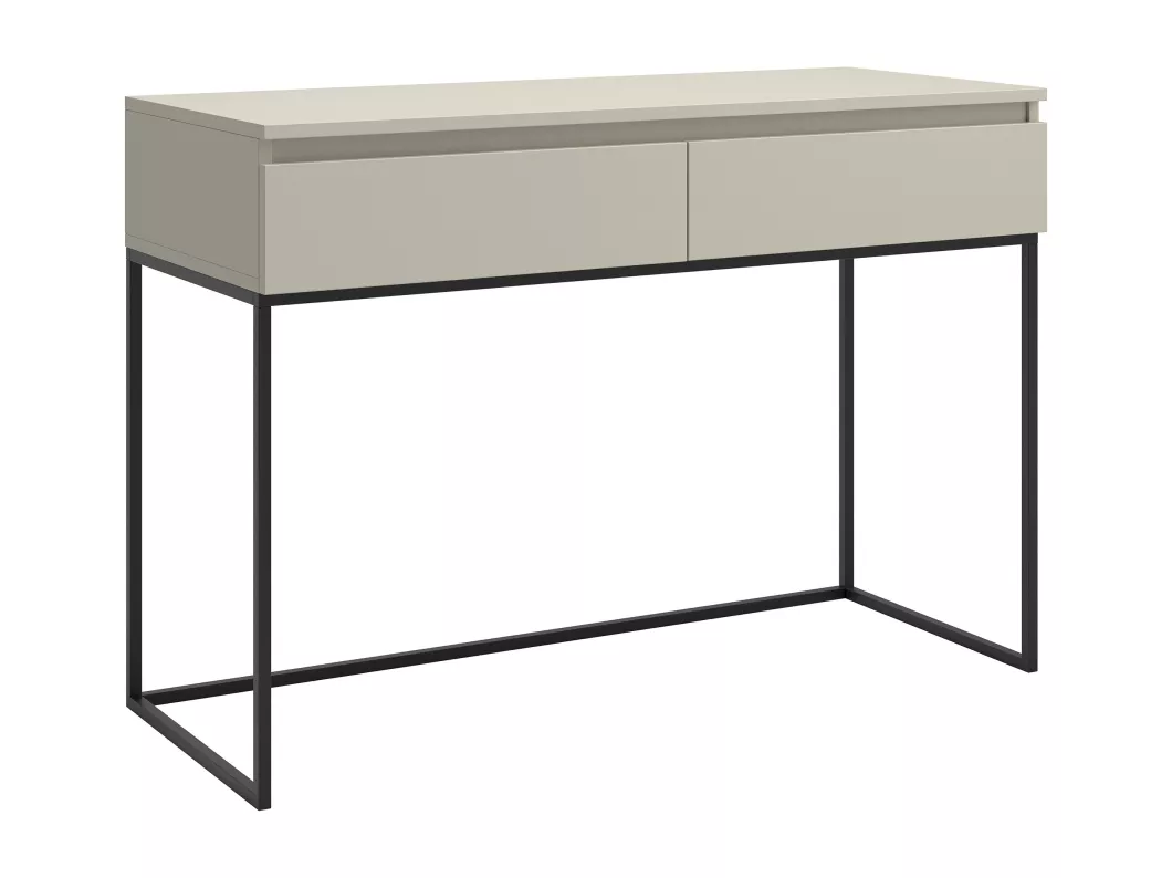 Kauf Unique Schminktisch Schreibtisch - Graubeige mit schwarzem Metallgestell - 120 cm - BEMMI Angebote