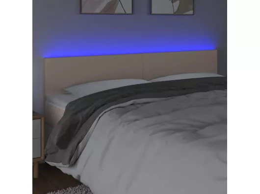 Kauf Unique LED Kopfteil Cappuccino-Braun 180x5x78/88 cm Kunstleder Hotsell