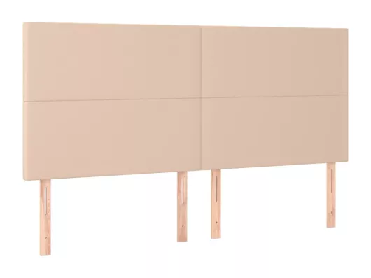 Kauf Unique LED Kopfteil Cappuccino-Braun 160x5x118/128cm Kunstleder Schlussverkauf