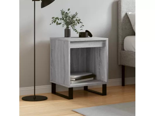 Kauf Unique Nachttisch Grau Sonoma 40x35x50 cm Holzwerkstoff