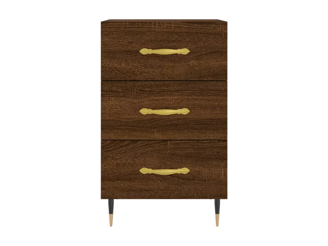 Kauf Unique Nachttisch Braun Eichen-Optik 40x40x66 cm Holzwerkstoff Fabrik Onlineshop