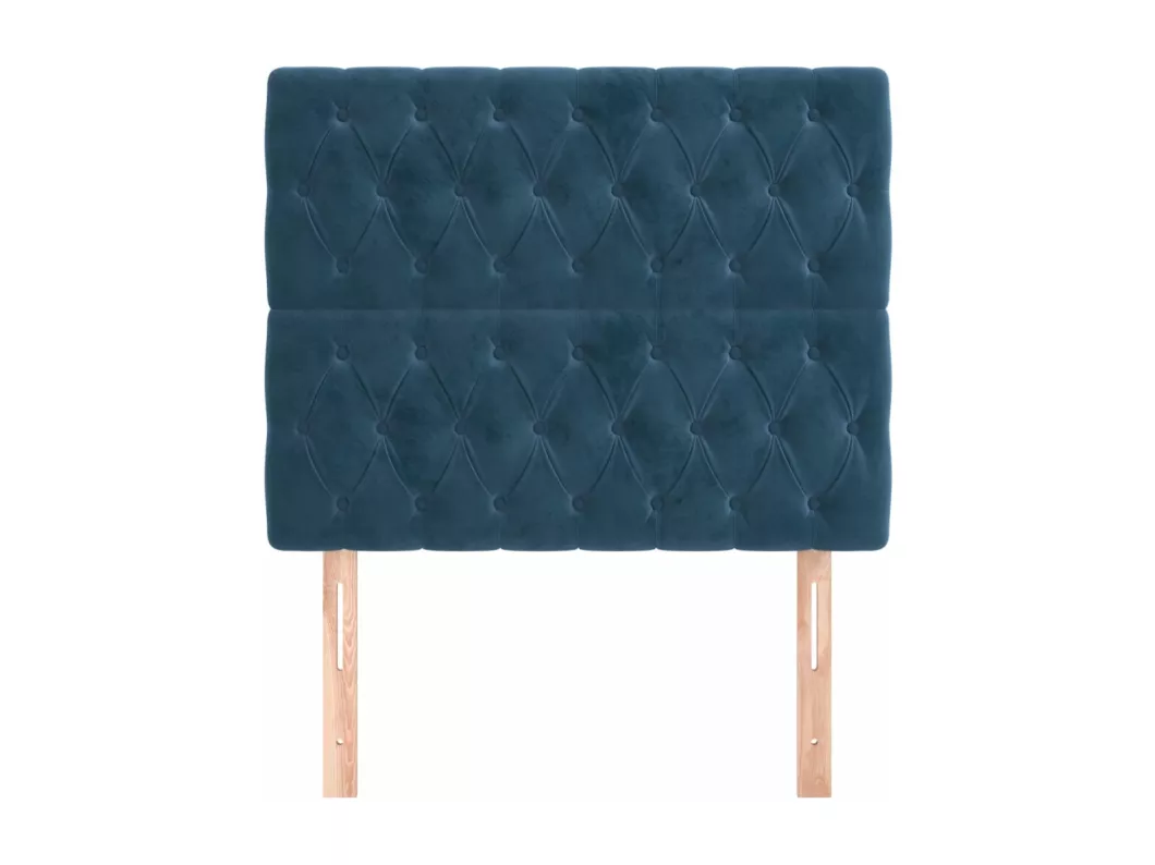 Kauf Unique Kopfteile 2 Stk. Dunkelblau 90x7x78/88 cm Samt Preisnachlass