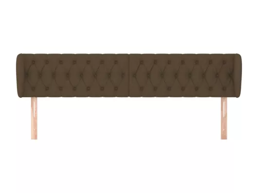 Kauf Unique Kopfteil mit Ohren Dunkelbraun 203x23x78/88 cm Stoff Saisonschlussverkauf