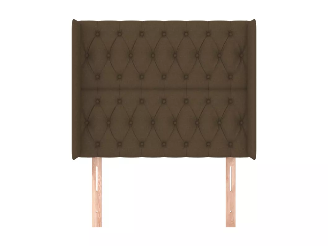 Kauf Unique Kopfteil mit Ohren Dunkelbraun 103x16x118/128 cm Stoff Osterangebot