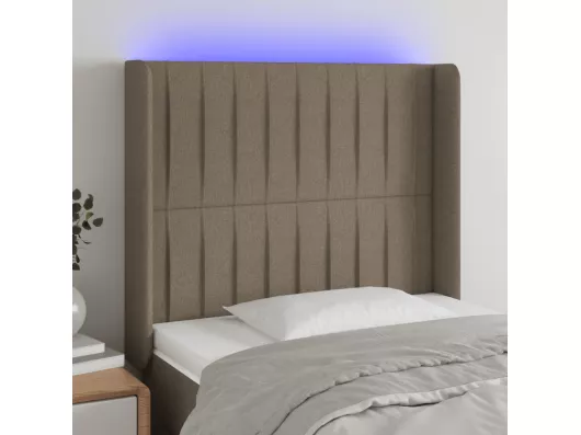 Kauf Unique LED Kopfteil Taupe 103x16x118/128 cm Stoff Muttertagsangebot