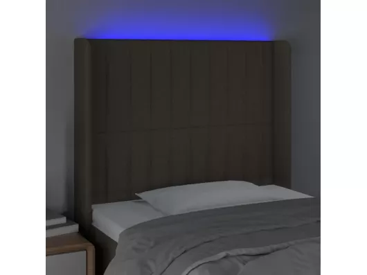 Kauf Unique LED Kopfteil Taupe 103x16x118/128 cm Stoff Muttertagsangebot