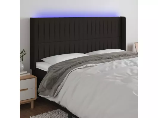 Kauf Unique LED Kopfteil Schwarz 163x16x118/128 cm Stoff