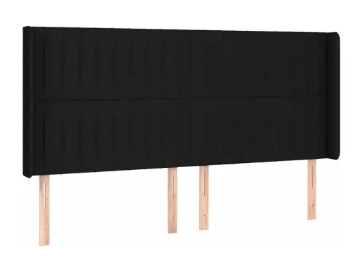 Kauf Unique LED Kopfteil Schwarz 163x16x118/128 cm Stoff Vatertagsangebot